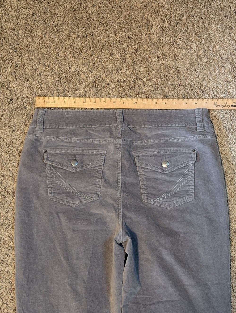 Sonoma Life + Style Women’s Gray Bootcut Softy Velvet Pants Size 14 Reg - Picture 9 of 11